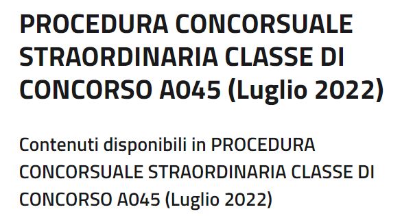 Concorso a045