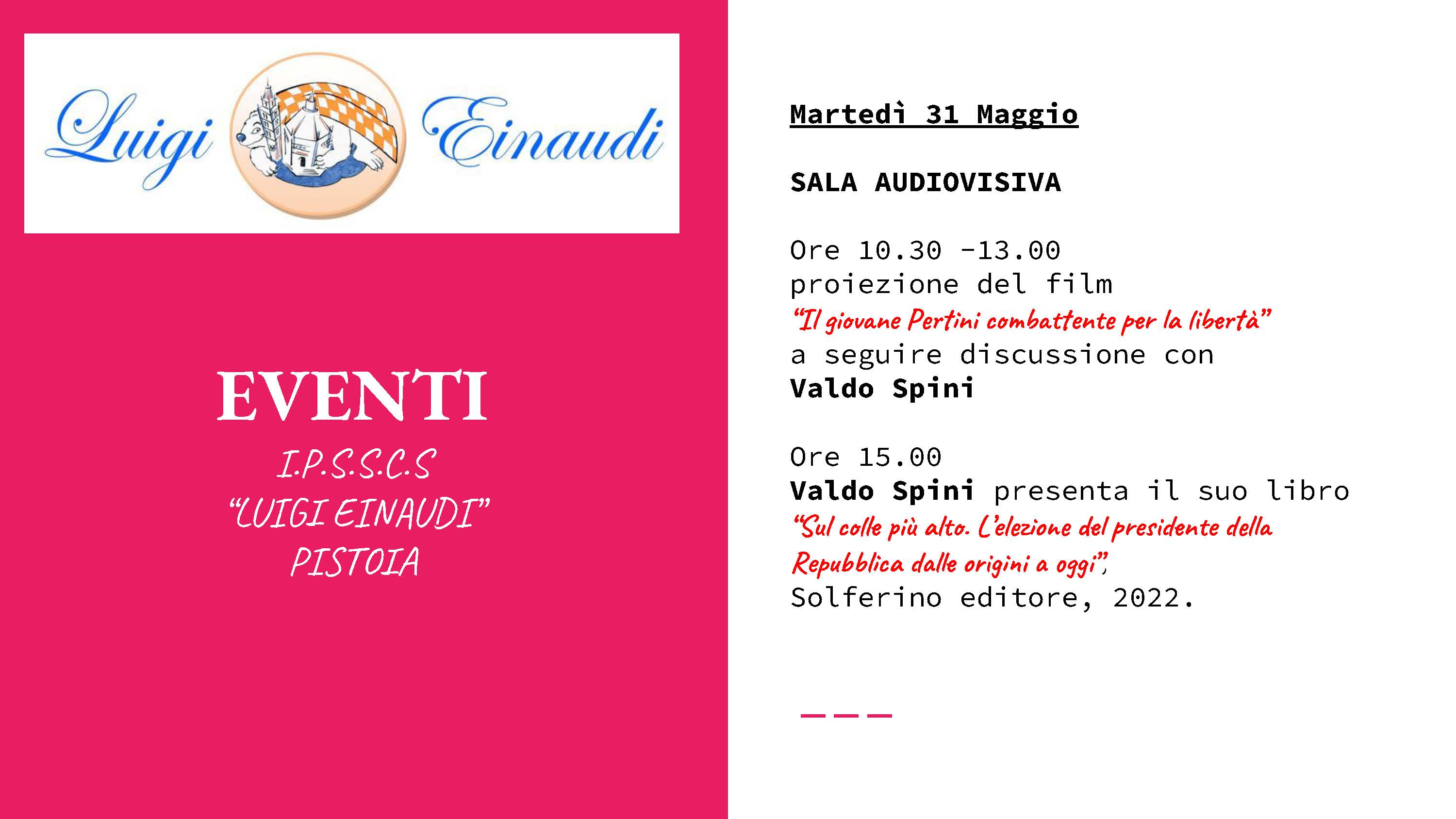 Eventi all'Istituto 